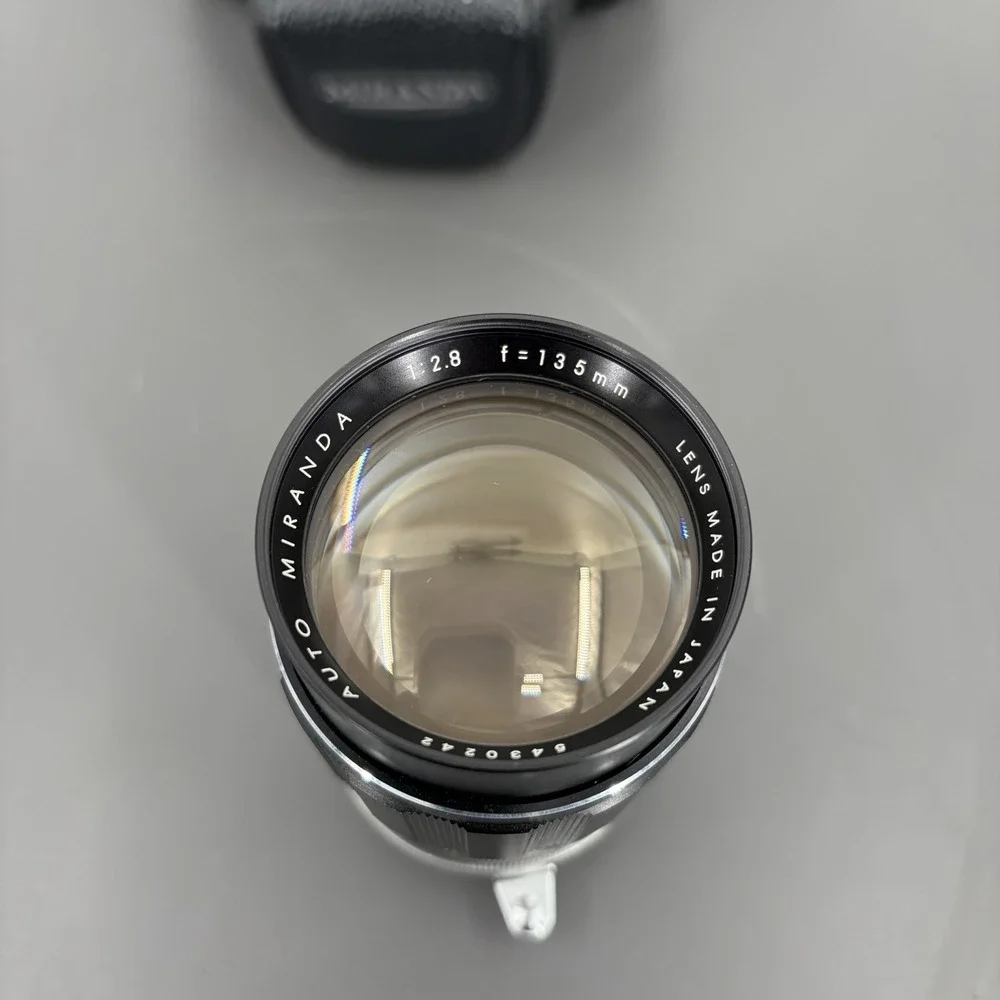 Miranda Sensorex 35mm SLR Film Camera w/ 2 Mirinda Lenses Manuels & Leather Case